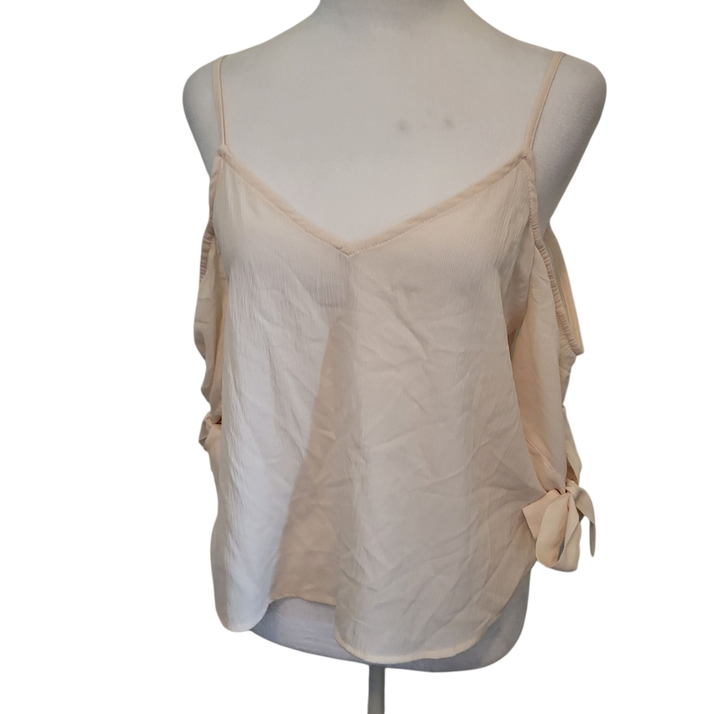 L.A. Hearts Cold Shoulder Blouse Cream sz XS